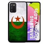 Coque Pour Galaxy A03s - Drapeau Algérie - Silicone - Noir