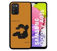 Coque Pour Galaxy A03s - One Piece Monkey D Rufy - Silicone - Noir