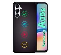 Coque Pour Galaxy A05s - Rebus I Love Windows And Phone - Silicone - Noir