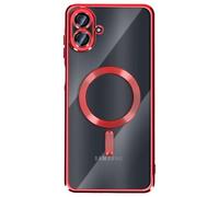 Avizar Coque pour Galaxy A07 Compatible avec Contour Chromé Rouge
