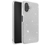 Coque pour Galaxy A07 Conception Bi-Matière et Finition Pailletée Argent