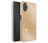 Coque pour Galaxy A07 Conception Bi-Matière et Finition Pailletée Dorée