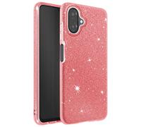 Coque pour Galaxy A07 Conception Bi-Matière et Finition Pailletée Rouge