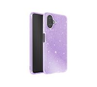 Coque pour Galaxy A07 Conception Bi-Matière et Finition Pailletée Violet