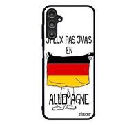Coque pour Galaxy A14 4G 5G Silicone j'peux Pas j'vais en Allemagne Foot Drapeau Allemand Humour de Protection Football jo pour Samsung