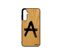 Coque pour galaxy A16 4G 5G en bois silicone anarchie graffiti graff mur punk peinture Homme tatouage telephone tague urbain Noir pour Samsung