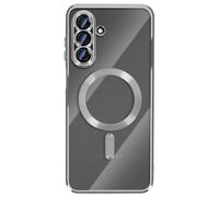 Coque pour Galaxy A17 Compatible MagSafe avec Contour Chromé Argent