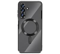 Coque pour Galaxy A17 Compatible MagSafe avec Contour Chromé Noir
