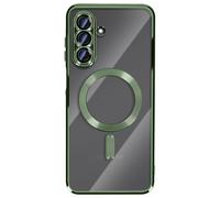 Coque pour Galaxy A17 Compatible MagSafe avec Contour Chromé Vert