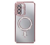 Avizar Coque pour Galaxy A17 Compatible avec Contour Strassé Rose