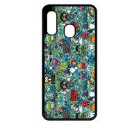 Coque Pour Galaxy A20e - Pop Art Retro - Noir