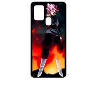 Coque Pour Galaxy A21s - Dbz Black Goku Crimson Warrior The Flame Of Rebellion - Noir