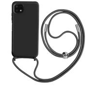 Coque Cordon Samsung Galaxy A22 5G Semi-rigide Lanière Tour du Cou 80cm Noir