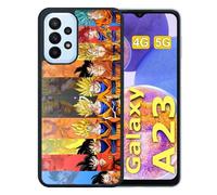 Coque Pour Galaxy A23 - Dbz Sangoku Le Chemin Du Guerrier Saiyan - Silicone - Noir