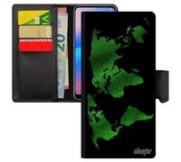 Coque Pour Galaxy A25 5g Cuir Carte Monde Terre Planete Etui Original Globe Personnalisé Pas Cher Pays Motif Design Texture Samsung