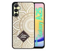 Coque Pour Galaxy A25 - Carpe Diem Modif Orient Fond Blanc - Silicone - Noir