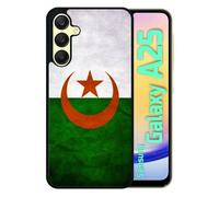 Coque Pour Galaxy A25 - Drapeau Algérie - Silicone - Noir