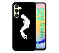 Coque Pour Galaxy A25 - Silhouette Michael Jackson Moonwalk - Silicone - Noir