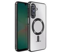 Avizar Coque pour Galaxy A26 Compatible avec Contour Chromé Noir