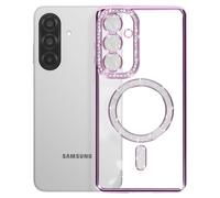Coque pour Galaxy A27 Compatible MagSafe avec Contour Strassé Violet