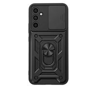 Coque pour Galaxy A34 5G, Cache Objectif Coulissant et Anneau Magnétique