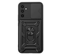 Coque pour Galaxy A34 5G, Cache Objectif Coulissant et Anneau Magnétique