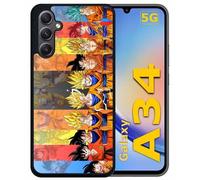 Coque Pour Galaxy A34 - Dbz Sangoku Le Chemin Du Guerrier Saiyan - Silicone - Noir