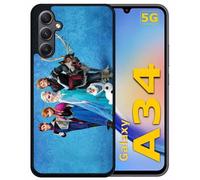 Coque Pour Galaxy A34 - Frozen Reine Des Neiges - Silicone - Noir
