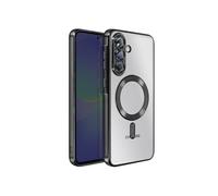 Coque pour Galaxy A36 Compatible MagSafe avec Contour Chromé Noir