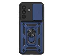 Coque pour Galaxy A37 avec Anneau Magnétique Rotatif et Cache Caméra Coulissant Mayaxess Bleu nuit