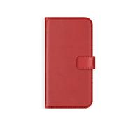 Coque pour Galaxy A50 / A30s Rouge Etui de téléphone portefeuille en cuir véritable Selencia