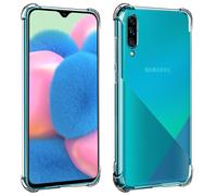 Coque pour Galaxy A50 / A30s Silicone Flexible Coins Bumper Transparent