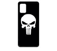 Coque Pour Galaxy A51 - Tête De Mort Sur Fond Noir - Noir