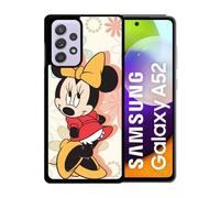 Coque Pour Galaxy A52 - Disney Minnie Timide - Noir