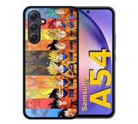 Coque Pour Galaxy A54 - Dbz Sangoku Le Chemin Du Guerrier Saiyan - Silicone - Noir