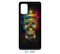 Coque Pour Galaxy A71 - Tete De Mort En Lumiere - Noir