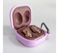 Coque pour Galaxy Buds Live,Silicone étui Housse Transport,Étui Housse Cuir Véritable Ultra Mince Portable Antichoc Protection Housse Etui pour Samsung Galaxy Buds Live Wireless Earbuds (Violet)