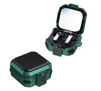 Coque pour Galaxy Buds4 Pro avec support intégré et couvercle de verrouillage - Coque de téléphone robuste résistante aux chocs en ABS jaune, bleu, vert, violet (vert)