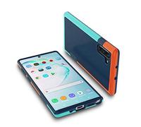Coque pour Galaxy Note 10, Jylly Absorption des Chocs Antidapante Robuste en TPU Souple Coque de Protection Rigide en Polycarbonate pour Samsung Galaxy Note 10 Bleu
