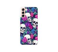 Coque pour Galaxy S21 avec motif tete de mort violet
