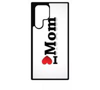 Coque Pour Galaxy S22 Ultra 5g - I Love You Mom - Silicone - Noir