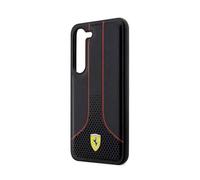 Ferrari Étui 296P perforé rigide Noir pour Galaxy S23