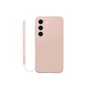 Coque pour Galaxy S23 en Silicone Anti-chute avec Dragonne Assortie Rose