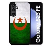 Coque Pour Galaxy S23 Fe - Drapeau Algérie - Silicone - Noir