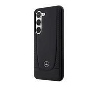 Coque pour Galaxy S23 Plus en Cuir Design Perforé Luxueux Mercedes Benz Noir