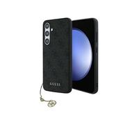 Coque pour Galaxy S24 FE Antichocs avec Motif 4G et Breloque Décorative Noir