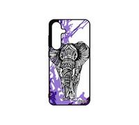Coque pour galaxy S24 FE silicone elephant ganesh tribal cover dessin d'afrique portable peinture de protection art sagesse motif pour Samsung