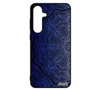 Coque Pour Galaxy S24 Fe Silicone Mandala Bleu Tibetain Univers Fantaisie Etui Indien Portable Rosace Fleur Tibet Tattoo Original Pour Samsung