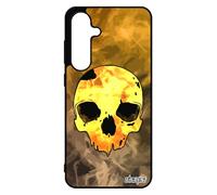 Coque pour Galaxy S24 FE Silicone Tete de Mort Squelette Original Cadeau de Noel Biker Street Art de Protection Tattoo fumee pour Samsung