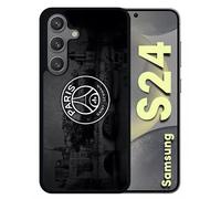 Coque Pour Galaxy S24 - Psg Paris Saint Germain La Seine - Silicone - Noir